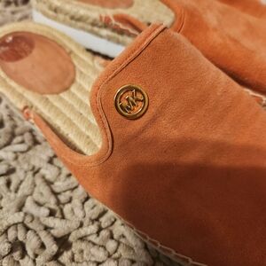 Michael Kors Terracotta Suede Espadrilles